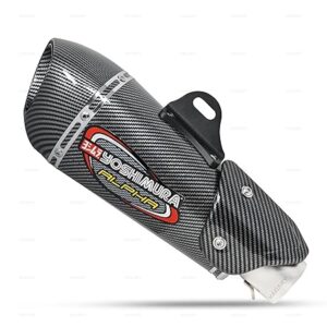 vagary universal alpha bike exhaust muffler with db killer silencer (carbon black)