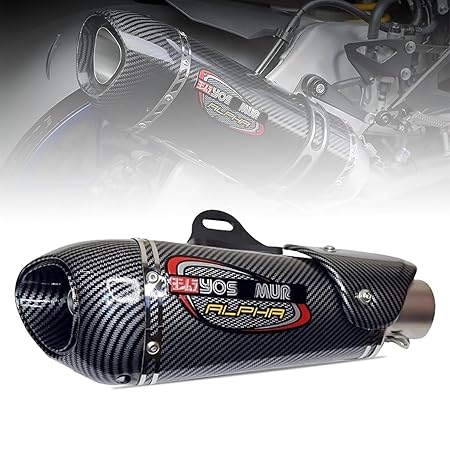 universal carbon fiber motorcycle exhaust muffler, racing sports silencer pipe with fitting attachments, slip on system universal carbon fiber motorcycle exhaust muffler, racing sports silencer pipe with fitting attachments, slip on system