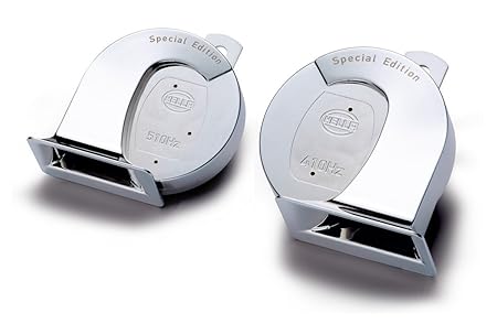 hella 007728883 chrome trumpet horn set ( 12v,400/500 hz,105 118 db @ 2m) for passenger car hella 007728883 chrome trumpet horn set ( 12v,400/500 hz,105 118 db @ 2m) for passenger car