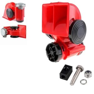auto pearl air red horn with compressor snail electric car horn 12v 150db super loud nautilus wiring harness compatible with all car